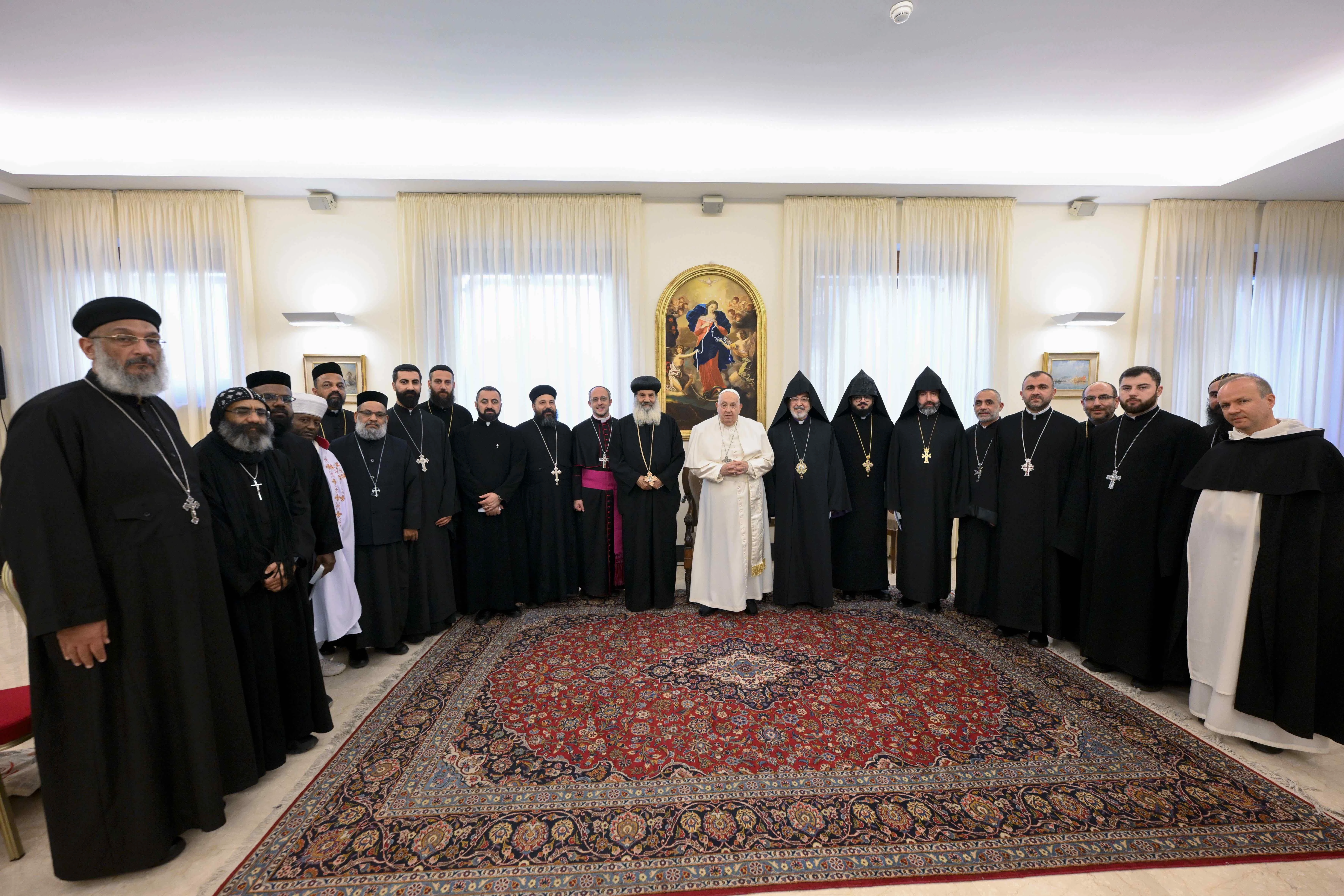 “If the devil divides, the creed unites!” the pope said in his Feb. 6, 2025, remarks to a visiting group of priests and monks of the Oriental Orthodox churches, including Armenian, Coptic, Ethiopian, Eritrean, Malankar, and Syriac.?w=200&h=150
