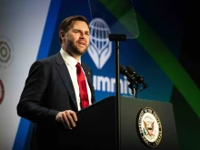 U.S. Vice President JD Vance addresses the 2025 International Religious Freedom Summit in Washington, D.C.