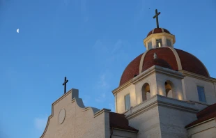 The exterior of the new Blessed Stanley Rother Shrine in Oklahoma City. Credit: Joe Holdren/EWTN News