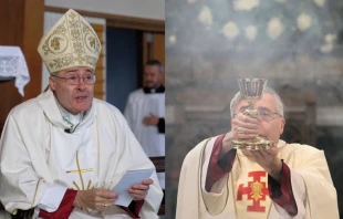 Bishop Mark Davies of Shrewsbury, England, presides over a Mass for marriage in his diocese on Oct. 14, 2023. Credit: Simon Caldwell/St. Gabriel News and Media