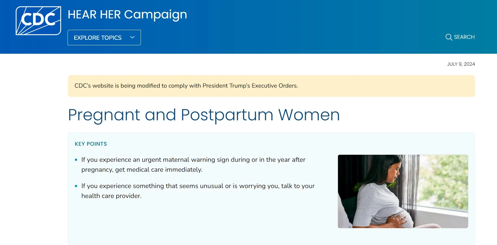 The Centers for Disease Control and Prevention site changed the title of an article called “Safer Food Choices for Pregnant People” to “Safer Food Choices for Pregnant Women.”?w=200&h=150