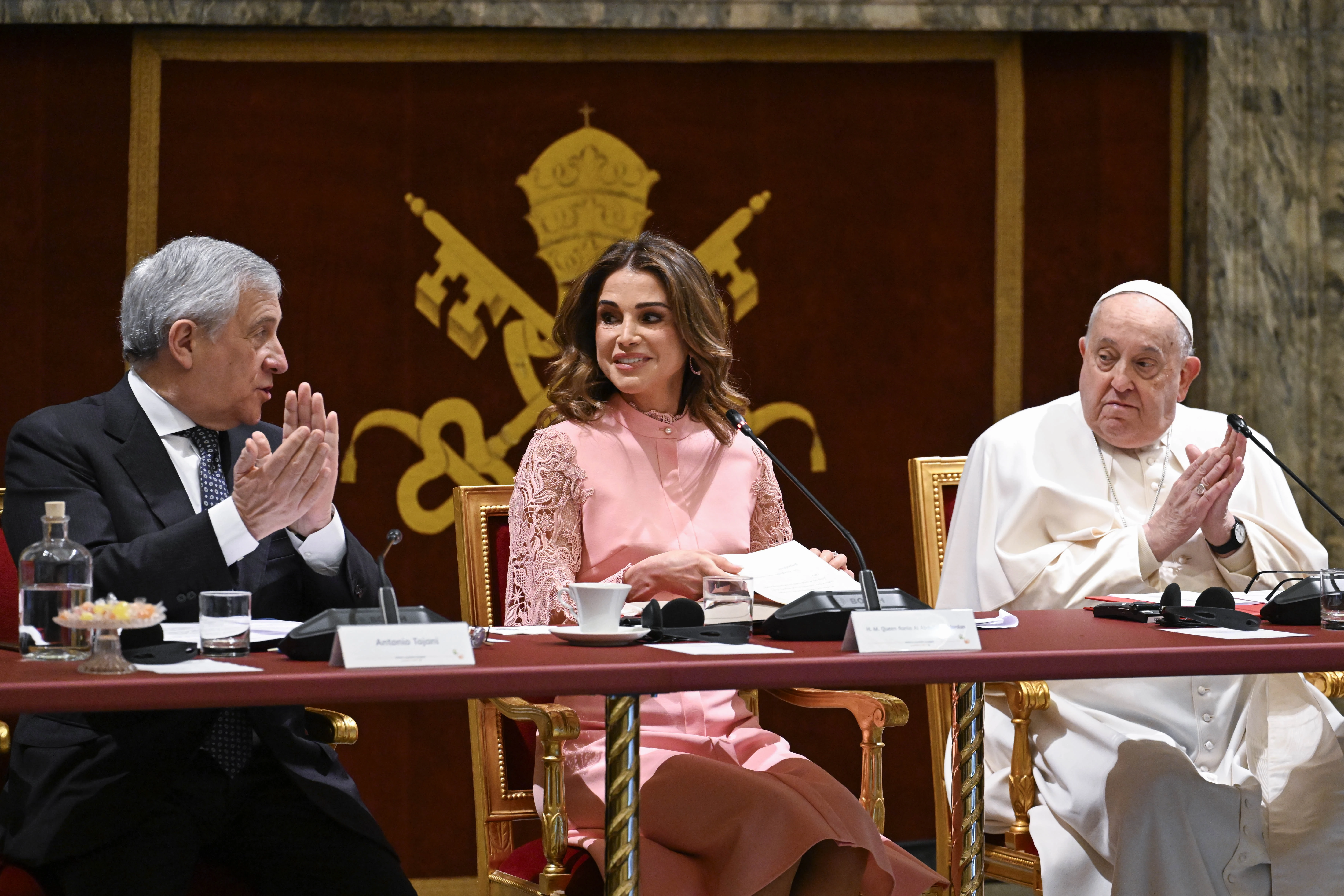 Queen Rania Al Abdullah speaks along with other world leaders at the Children’s Rights Summit on Feb. 3, 2025, at the Vatican.?w=200&h=150