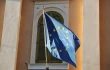 The flag of the European Union flying in Rome.