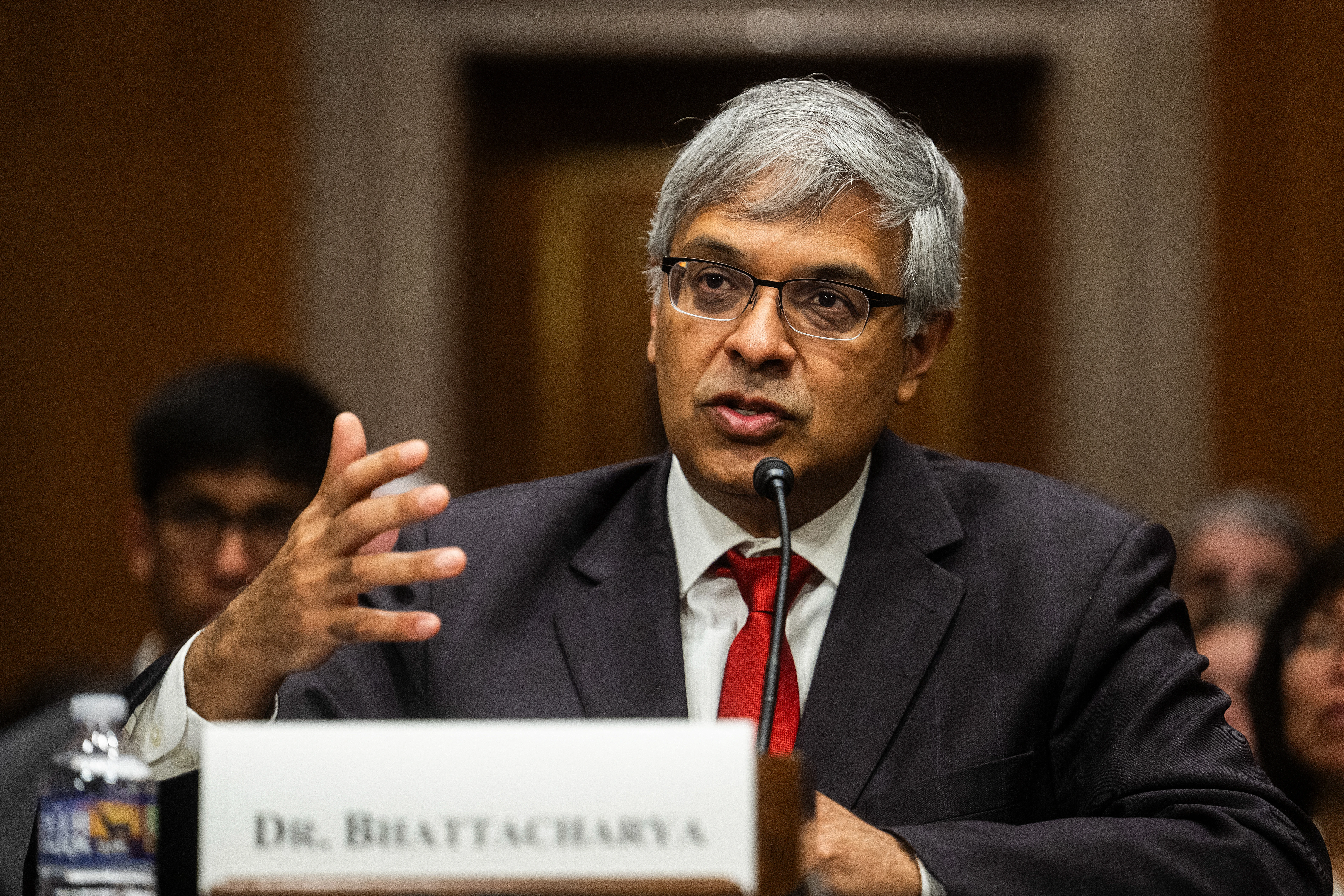 Jay Bhattacharya testifies during a U.S. Senate Committee on Health, Education, Labor, and Pensions hearing on his nomination to be director of the National Institutes of Health (NIH) on Capitol Hill in Washington, D.C., on March 5, 2025.?w=200&h=150