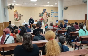 Bishop Santiago Gómez Sierra visits St. Paul Parish in the Diocese of Huelva, Spain, in 2022. Credit: Diocese of Huelva, Spain