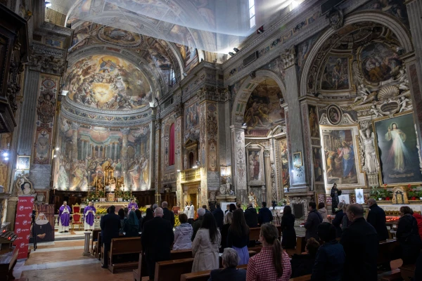 EWTN Vatican Bureau staff — together with their families and friends — participate in a special memorial Mass held for Mother Angelica, the foundress of EWTN, in Rome on March 27, 2025, to commemorate her life, legacy, and unwavering faith in God on the ninth anniversary of her death. Credit: Daniel Ibañez/CNA