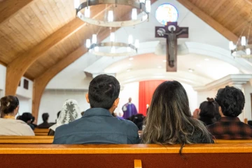 people in church