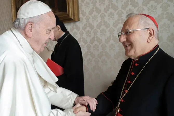 Pope Francis with Cardinal Louis Raphael Sako in 2020.?w=200&h=150