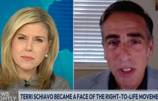 Bobby Schindler, brother of Terri Schiavo and president of the Terri Schiavo Life and Hope Network, speaks with “EWTN News Nightly” anchor Tracy Sabol on March 18, 2025. Credit: “EWTN News Nightly”/Screenshot