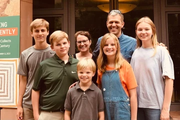 Soren and Ever Johnson with their five children, ages 19 to 10