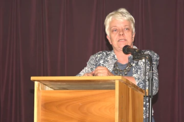 Vicki Thorn share the history of Project Rachel at the 30th anniversary Mass and dinner in Milwaukee Wisc on Sept 19 2014 Catholic News Agency Credit Tim Townsend 92514 CNA