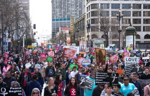 Tens of thousands of pro-life advocates march through the heart of San Francisco on Saturday, Jan. 25, 2025, for the 21st annual Walk for Life West Coast. Credit: Francisco Valdez/Walk for Life