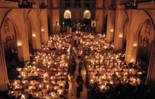 An Easter Vigil procession at St. Dominic Parish in San Francisco. Credit: St. Dominic Parish/Lorelei Low