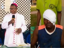 Bishop Mark Maigida Nzukwein of Nigeria's Wukari Diocese and one of the church stewards who lost an eye.